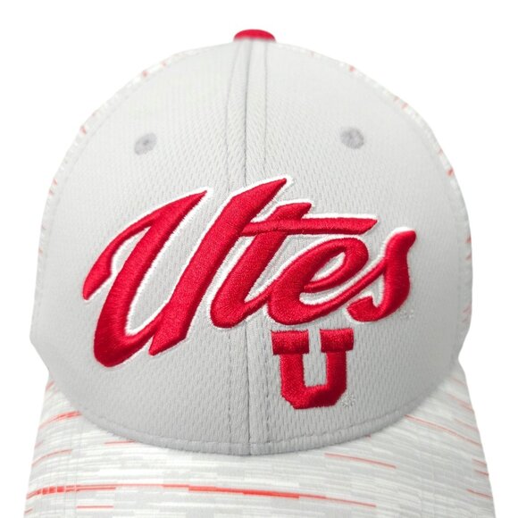 Utah Utes 3D Embroidered Logo Strapback Cap Trucker Baseball Gray Red Hat - Picture 7 of 13